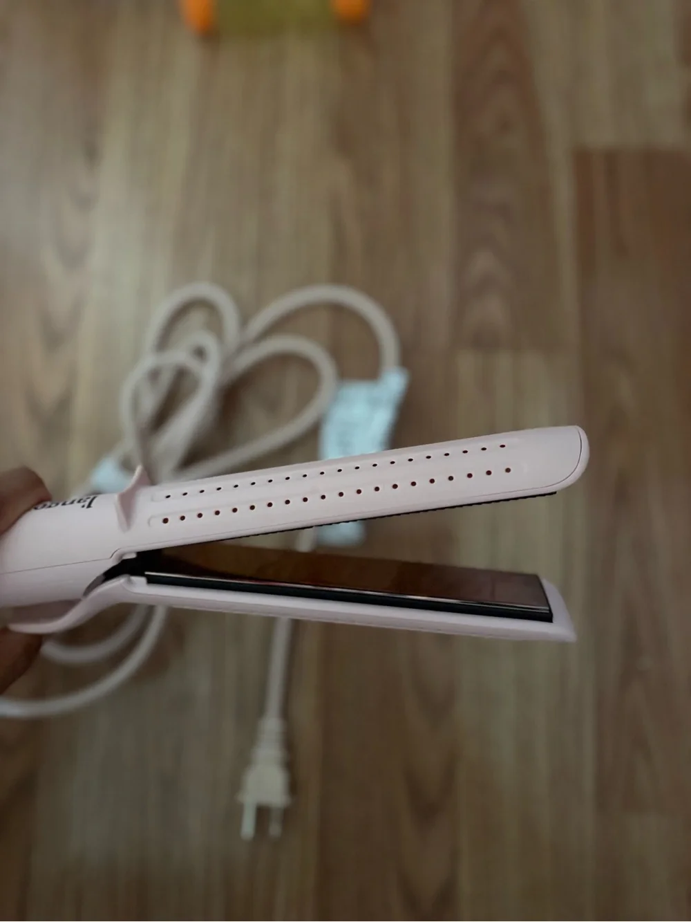 Lange Pink Ceramic Hair Straightening Brush